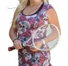 Love Love Tennis Limited Skull Tennis Dress In Roses Monroe