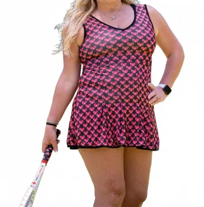 Love Love Tennis Mini Heart Tennis Dress In Black Angelina