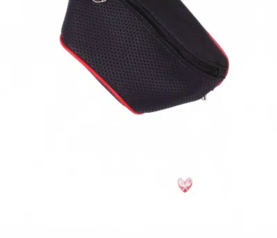 Love Love Tennis Women's Bum Bag In Textured Black/red In Multi