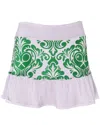 Love Love Tennis Women's Heart Ruffle Tennis Skirt In Green