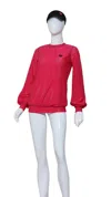 Love Love Tennis Women's Long Sleeve Warm Up Top In Holey Pink