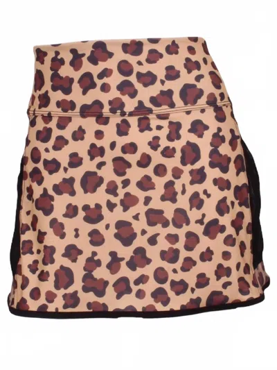 Love Love Tennis Women's Straight Skirt In Leopard In Multi