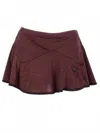 Love Love Tennis Women's Triangle Tennis Skirt With Black Trim In Brown