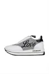 Love Moschino - 90th Silver/white/black Sneaker Ja15384g1fj1 In White