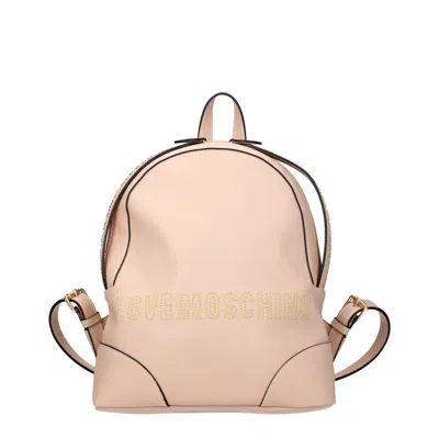 Love Moschino Backpacks And Shoulder Bags Women Polyurethane Pink/flesh Pink