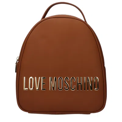 Love Moschino Backpacks And Crossbody Bags Eco Friendly Women Polyurethane Brown/walnut