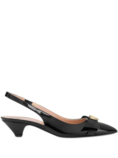 LOVE MOSCHINO 35MM BOW-DETAIL SLINGBACK PUMPS