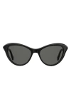 Love Moschino 53mm Cat Eye Sunglasses In Black