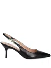 Love Moschino 75mm Heart-charm Pumps In Black