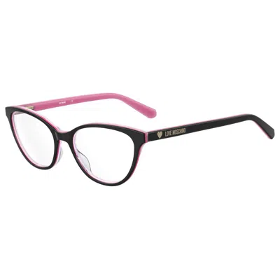 Love Moschino Acetate Women's Frames In Black