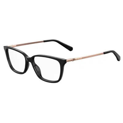 Love Moschino Acetate Women's Frames In Black