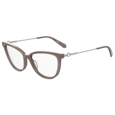 Love Moschino Acetate Women's Frames In Brown