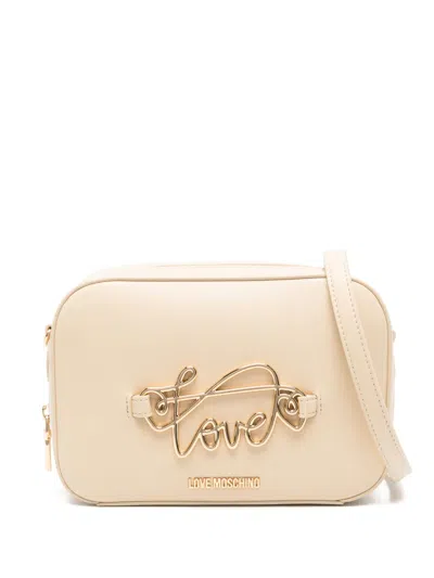 Love Moschino Appliqué-detail Cross Body Bag In 中性色