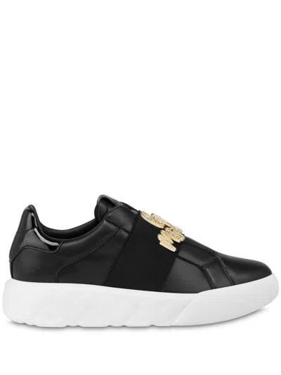 Love Moschino Appliqué Sneakers In Black