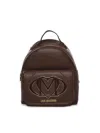 Love Moschino Backpack With Maxi Logo In Brown