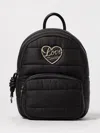 Love Moschino Heart-plaque Quilted Backpack In Black