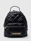 Love Moschino Black Polyethylene Backpack In Black
