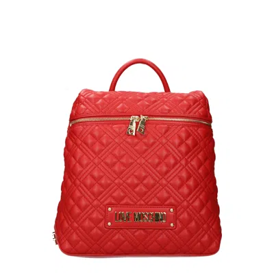 Love Moschino Backpacks And Baby Bags Woman Polyurethane Red/lipstick