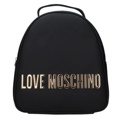 Love Moschino Backpacks And Eco-friendly Baby Bags Woman Polyurethane Black