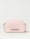 Love Moschino Bag In Quilted Synthetic Leather In Pink