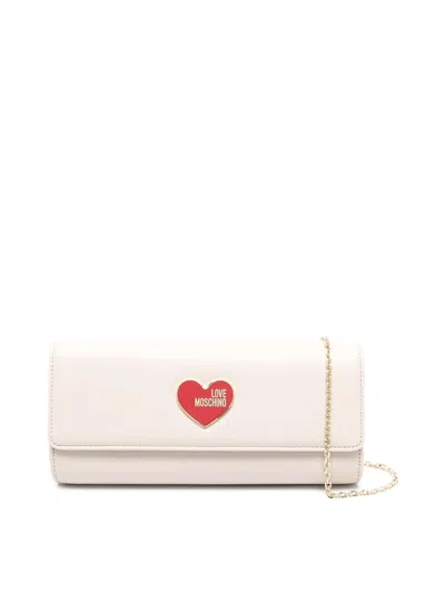 Love Moschino Bag With Heart Logo In White