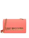 Love Moschino Coral Red Foldover Shoulder Bag