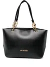 Love Moschino Chain-link Tote Bag In Black