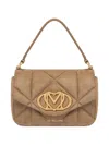 Love Moschino Quilted Tote Bag In Brown