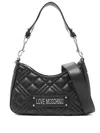 Love Moschino Quilted Bag With Logo In Black
