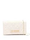 Love Moschino Shiny Shoulder Bag In White