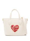 Love Moschino Heart-plaque Tote Bag In Neutral