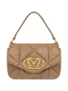Love Moschino Beige Gesteppte Handtasche  In Neutral