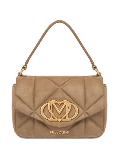 Love Moschino Beige Gesteppte Handtasche  In Neutral