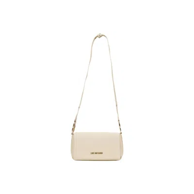 Love Moschino Logo-plaque Crossbody Bag In Neutral