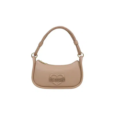 Love Moschino Beige Polyethylene Handbag In Pink