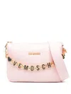 Love Moschino Beige Shoulder Bag With Gold Chain And Black Logo