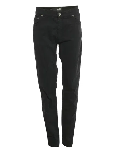 Pre-owned Love Moschino Belt Loops-detail Jeans In Black