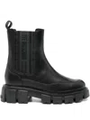 Love Moschino Black Ankle Boots With Sole In Black