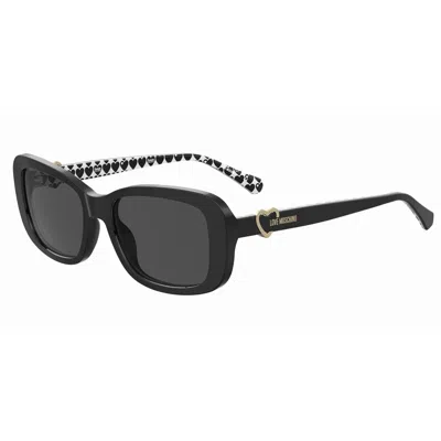 Love Moschino Black Haircalf Sunglasses