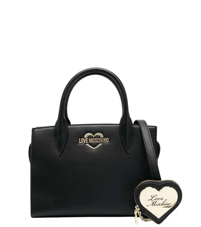 Love Moschino Black Heart Logo Small Satchel
