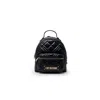 Love Moschino Black Polyethylene Backpack In Black
