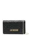 Love Moschino Shiny Shoulder Bag In Black