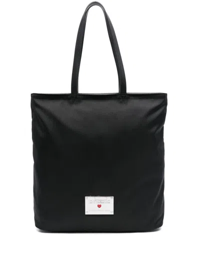 Love Moschino Black Shopping Bag With Label