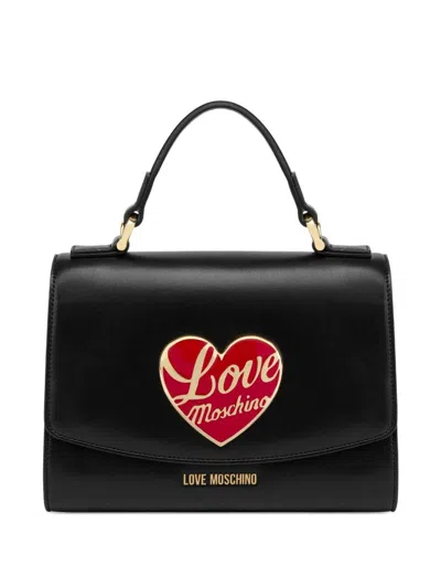 Love Moschino Black Shoulder Bag With Lettering Logo