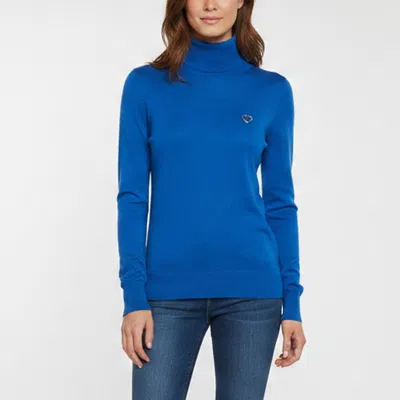 Pre-owned Love Moschino Blue Knitted Turtleneck Sweater S