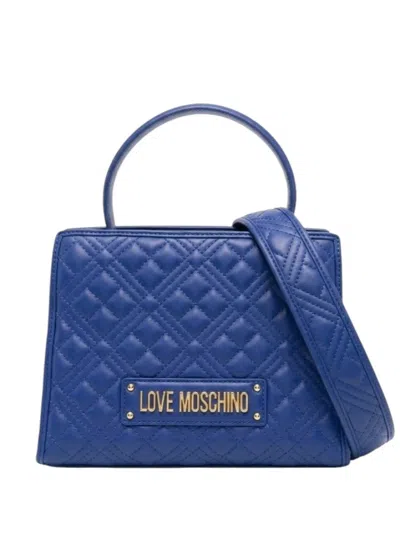 Love Moschino Blue Logo Small Satchel