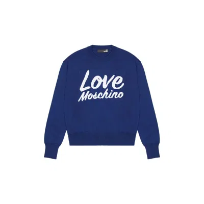 Love Moschino Blue Wool Sweatshirt
