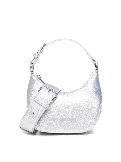 Love Moschino Removable Logo Bag In Silver
