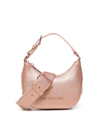 Love Moschino Pink Logo Bag In Nude & Neutrals