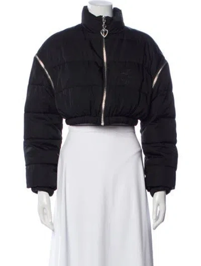Pre-owned Love Moschino Bomber Jacket In Black